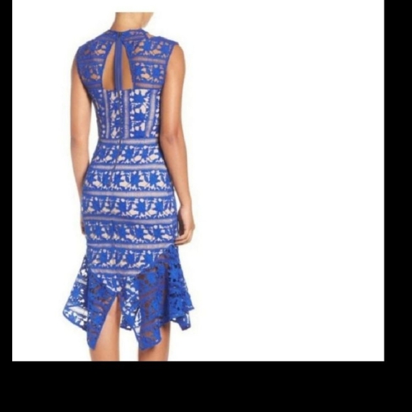 Elegant Blue Lace Cooper Street Dress - Picture 2 of 3